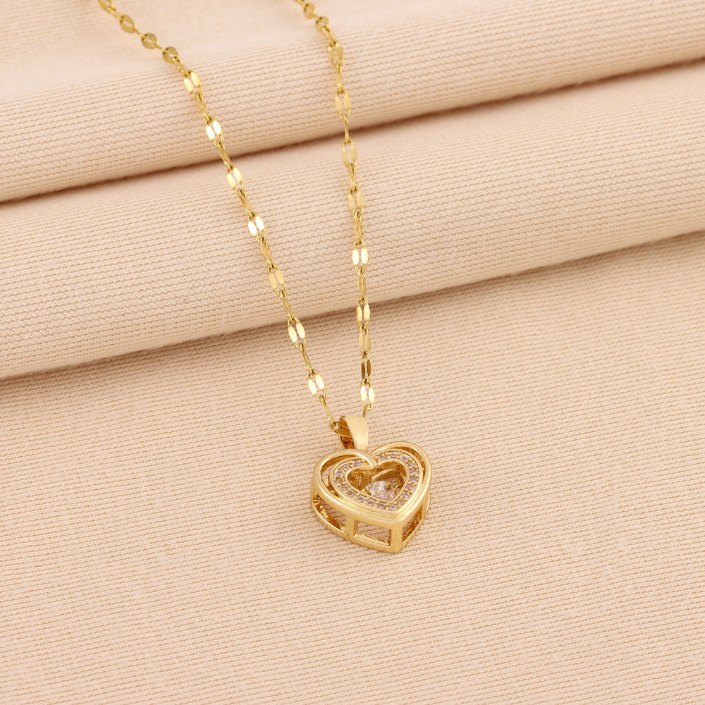 Double-Layer Heart Necklace