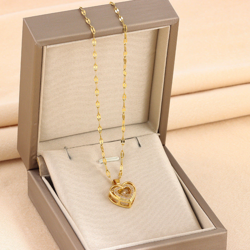 Double-Layer Heart Necklace